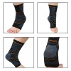 LOOGDEEL 1PCS Elastic Knitted Sports Ankle Support Brace Fitness Cycling