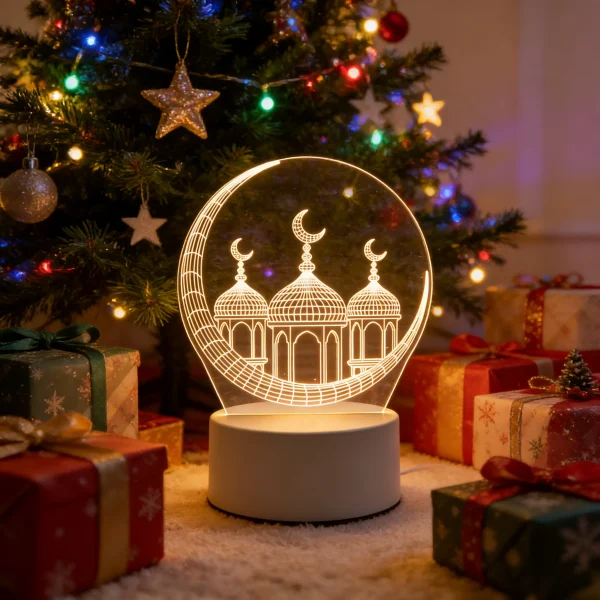 Eid Mubarak 3D LED Night Light Table Ornament