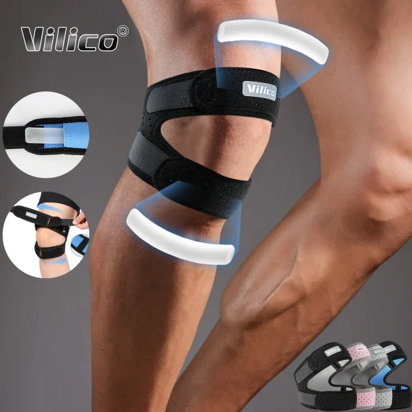 PCS Sports Kneepad Double Patellar Knee Patella Tendon Support Strap