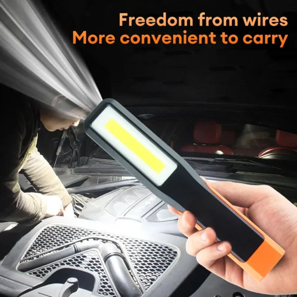 Portable COB LED Work Light Car Garage Mechanic Lamp Type-C Charging Flashlight