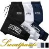 Mens Sweatpants Printing Casual Trousers Sports