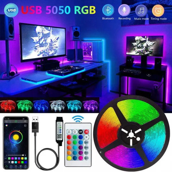 Bluetooth LED Strip Lights Smart APP Control