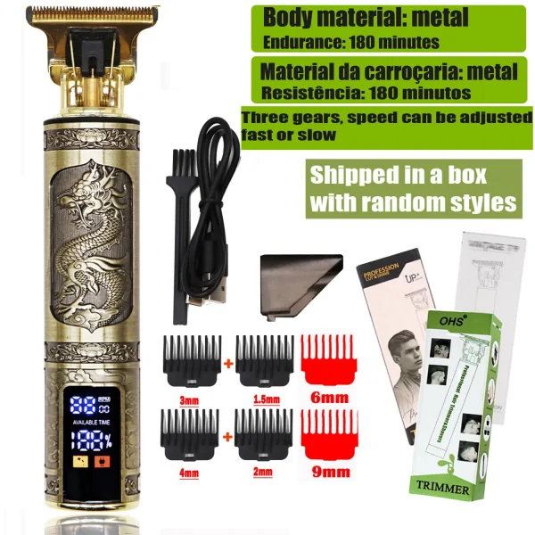 T9 Cordless Electric Hair Shaver and Trimmer for Men