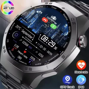 Android iOS Smart Watch Men HD AMOLED Screen GPS