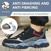 Work Shoes for Men Steel Toe Boots Anti-smash Indestructible Safety Shoes