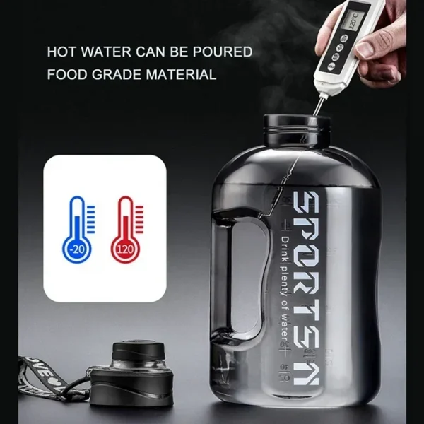 1.7L/2.7L Portable Large Capacity Water Bottle Sports Water Gym
