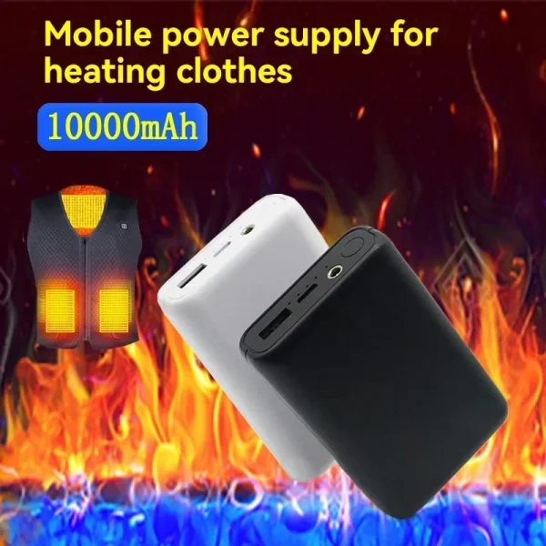 20000mAh Power Bank Fast Charging USB Charger Portable External Battery Pack for Heating Vest Jacket Scarf Socks Glove Equipment