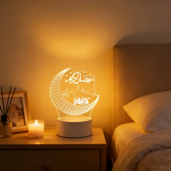 Eid Mubarak 3D LED Night Light Table Ornament