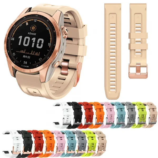 Watch Strap For Garmin Fenix 7S 6S 5S Silicone