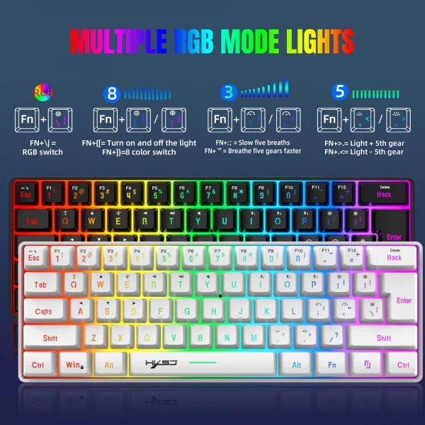 Wireless Bluetooth RGB Backlit Keyboard