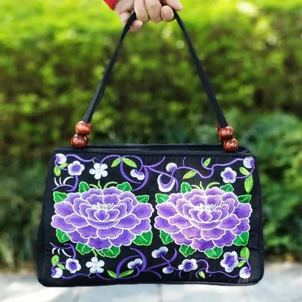 Stylish Floral Embroidered Handbag
