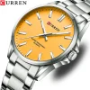 Men Stainless Steel Calendar Quartz Wristwatch