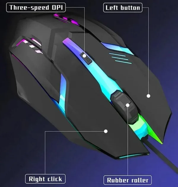 Ergonomic Gaming Mouse with RGB Backlight