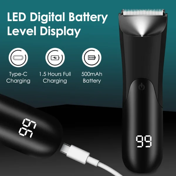Hair Cutting Machine and Electric Shaver with LED Light
