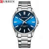 Men Stainless Steel Calendar Quartz Wristwatch