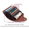 Genuine Leather Unisex Business Card Holder Wallet Bank Credit Card Case id