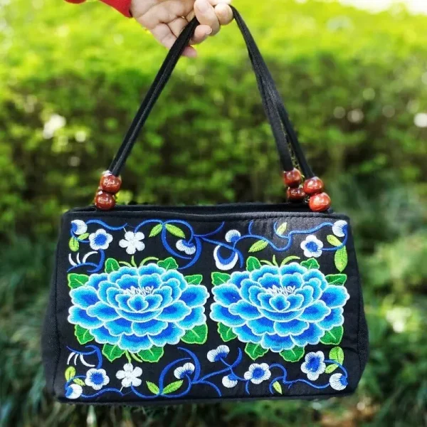 Stylish Floral Embroidered Handbag