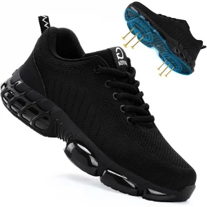Steel Toe Work Shoes for Men Women Comfortable Lightweight Black Safety