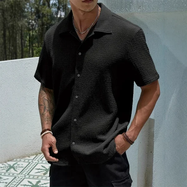 Men Short Sleeve Casual Summer Shirt