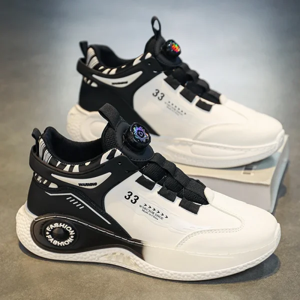 Mens Sneakers with Rotating Buckle Comfy Non Slip