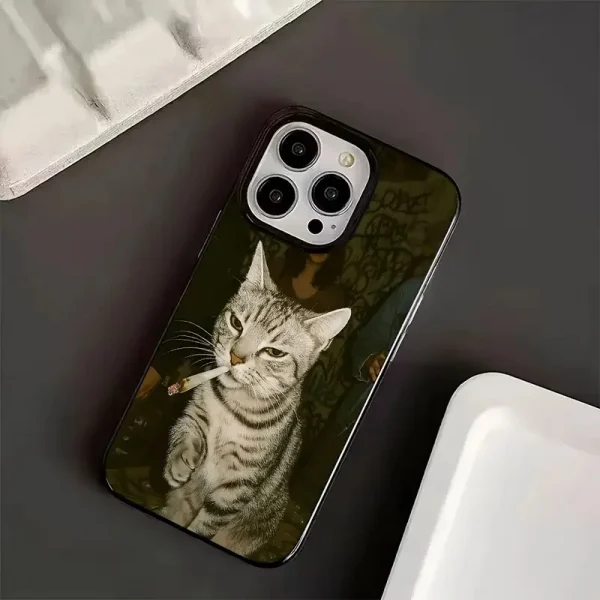 Smoking Cats Black Phone Case