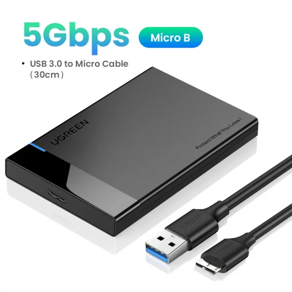 UGREEN HDD Case 2.5'' SATA to USB 3.0 Hard Drive Enclosure for SSD Disk HDD Box USB C 3.1