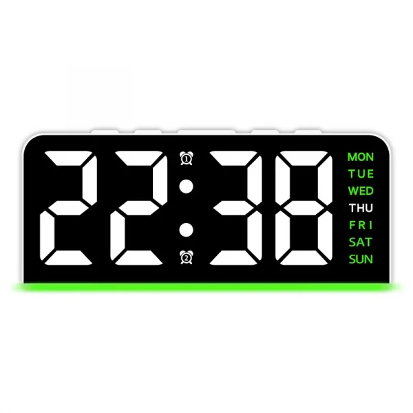 New Digital LED Alarm Clock Desktop Table Clock Night Light with Time Temperature Display Backlight Snooze Clock Modern Decor