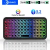 Bluetooth 5.2 Keyboard RGB Backlit Keyboard Ultra-thin Wireless Keyboard Mute Keyboard Mini Keyboard For Windows Android IOS
