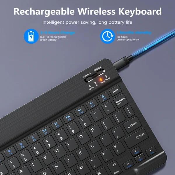 Bluetooth Wireless Keyboard Mini Keyboard For Laptop Tablet Phone ipad Rechargeable Gaming Keyboard For Android iOS Windows