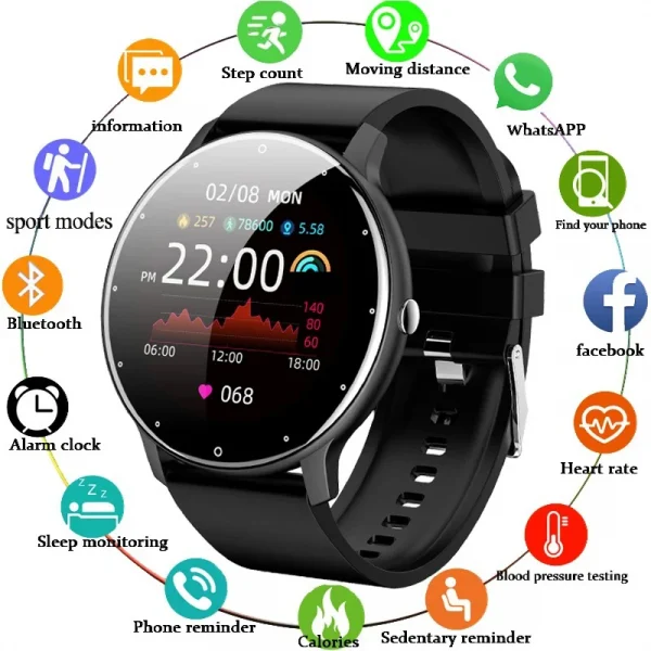 LIGE 2026 Smart Watch Women Men Ladies Gift Sport Fitness Men Watches Heart Rate Monitor Waterproof Smartwatch For Android IOS