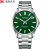 Men Stainless Steel Calendar Quartz Wristwatch