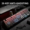 V108 Pro Bluetooth Keyboard  Wired&Wirel 2.4G Full Layout RGB Backlit Low Noise for Office gaming Membrane Keyboard