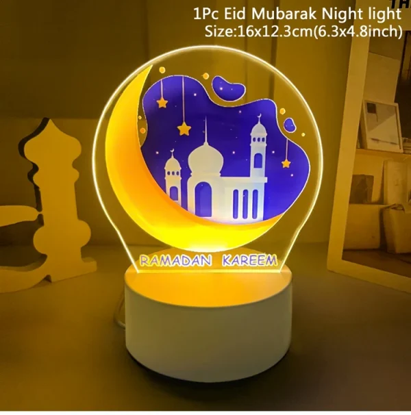 Eid Mubarak Night Light Ramadan Decoration