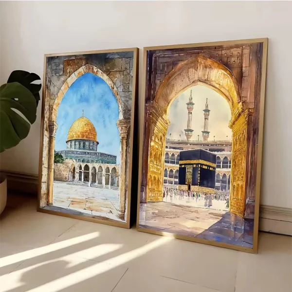Al-Aqsa Mosque Kaaba Islamic Home Decor Cuadros