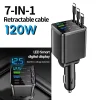 Retractable Car Charger Multi-Port