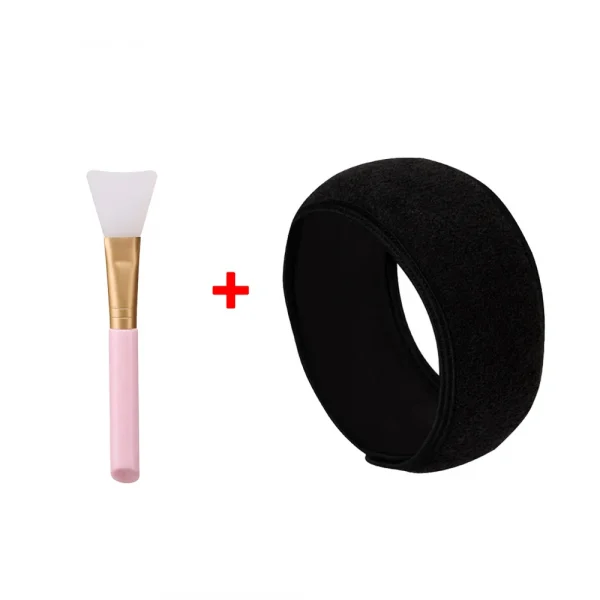 Adjustable Makeup Headband and Mask Brush Set