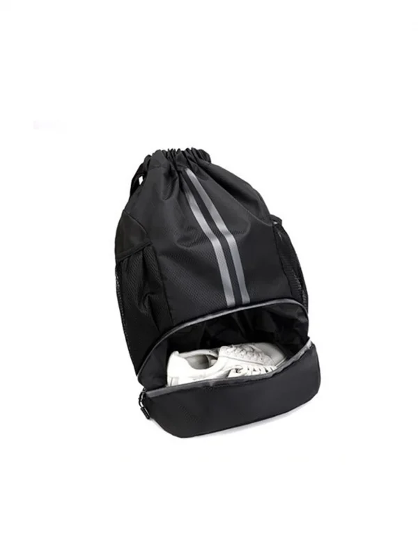 Drawstring Sports Backpack with Wet Dry Pocket
