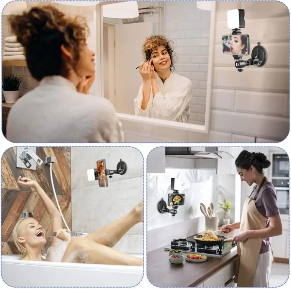 LED Selfie Light with Suction Cup Phone Mount