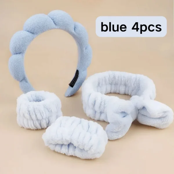 Sponge Spa Headband and Wristband Set