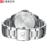Men Stainless Steel Calendar Quartz Wristwatch