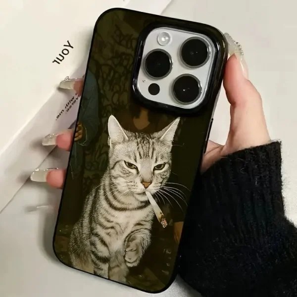 Smoking Cats Black Phone Case