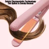 Pink Ceramic Flat Iron Hair Straightener and Curler