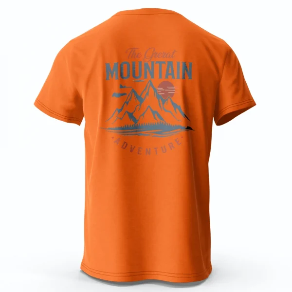 Men's Hiking Outdoor T-Shirt with Double Printed Design