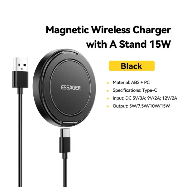 Magnetic Wireless Charger With Holder