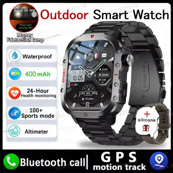New SmartWatch Men For Women Militray Outdoor GPS Track Sport Watches