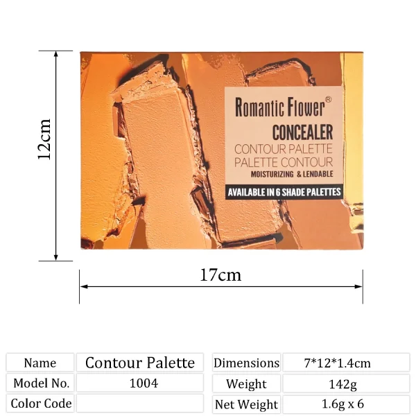 Color Matte Concealer Palette Full Coverage Face