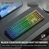 V108 Pro Bluetooth Keyboard  Wired&Wirel 2.4G Full Layout RGB Backlit Low Noise for Office gaming Membrane Keyboard