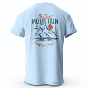 Men's Hiking Outdoor T-Shirt with Double Printed Design