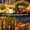 LED Outdoor Solar Icicle Lights Waterproof Christmas 8 Lighting Modes