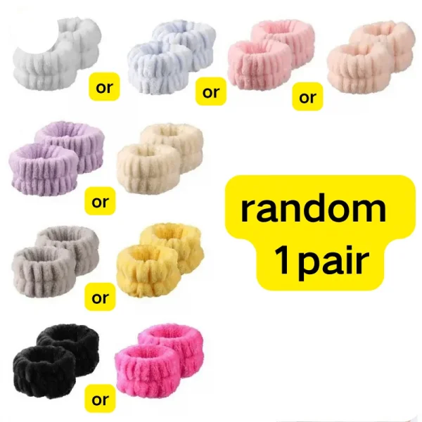 Sponge Spa Headband and Wristband Set